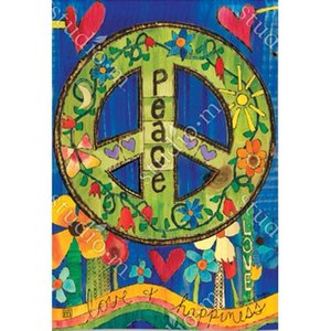 lot 2837 image: Magnet Works Garden Flag - Peace Everywhere