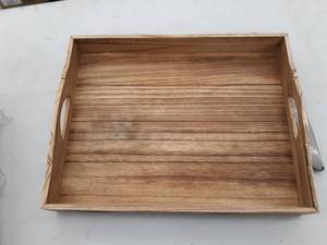 lot 2854 image: wooden brown tray