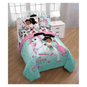 lot 2919 image: Nella the Princess Knight Twin Comforter PinkBlue