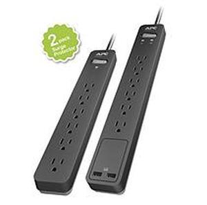 lot 2946 image: APC Surge Protector - 6 Outlets - 6 Cord - 1080 Joules - 2pk.