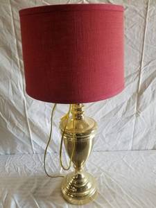 lot 1025 image: Lot of 2 Gilded Portabke Table Lamps without top Ball