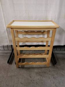 lot 6031 image: 4 Tier Wine Rack with Top Tray
