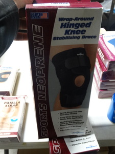 lot 7905 image: F-L-A medical wrap around hinged knee stabilizing brace- New in box- Size- S
