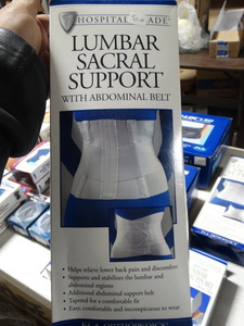 lot 7927 image: Hospital grade lumbar sacral support w abdominal belt- New in box- Size-Univ