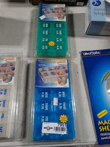 lot 7951 image: 2-Twice a day locking weekly pill box