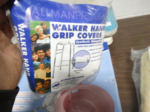lot 7987 image: Synthetic sheepskin walker hand grip covers-New in package