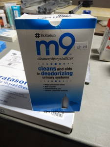 lot 8027 image: Box of M9 cleaner for urinary systems