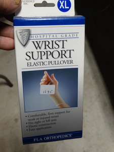 lot 8050 image: FLA Orthopedics Wrist support elastic pullover Size XL- New in box