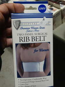 lot 8058 image: FLA Orthopedics two panel surgical rib belt Size Univ- New in box