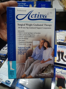 lot 8070 image: Activa graduated compression socks- New in box- Size-L