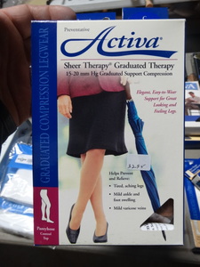 lot 8074 image: Activa graduated compression socks- New in box- Size-C