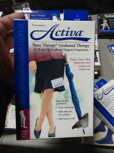 lot 8075 image: Activa graduated compression socks- New in box- Size-A