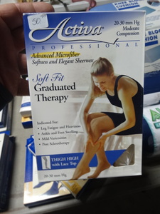 lot 8078 image: Activa graduated compression socks- New in box- Size-XL