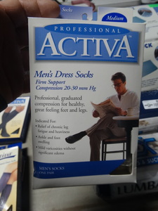 lot 8080 image: Activa graduated compression socks- New in box- Size-M