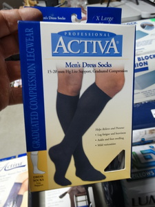 lot 8081 image: Activa graduated compression socks- New in box- Size-XL