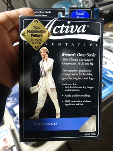 lot 8084 image: Activa graduated compression socks- New in box- Size-Small