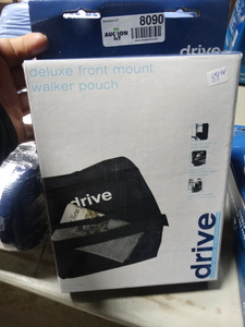 lot 8090 image: Drive Medical- deluxe front mount walker pouch-NEW in box