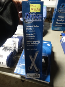 lot 8091 image: Drive Medical- 3 universal walker wheels-NEW in box