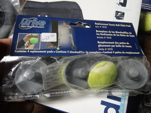 lot 8101 image: Drive Medical- replacement tennis ball glide pads-NEW in package