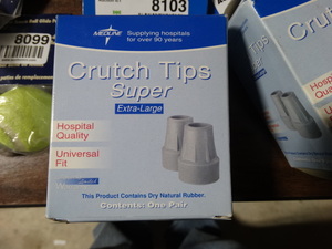 lot 8103 image: Medline crutch tips- New in box