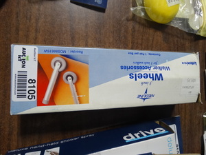 lot 8105 image: Medline 3 wheels for walker- New in box