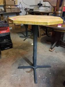 lot 5602 image: 30in High Top Wood Table