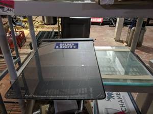 lot 5640 image: Bud Light Menu Display Boards And Glass Panes