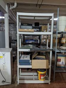 lot 5644 image: Plastic Shelving Rack, No Contents Included