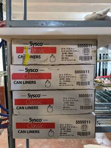 lot 5648 image: (4) Boxes Can Liners 12-16 Gallon, Cutting Board