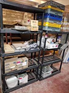 lot 5682 image: (2) Plastic Storage Shelves