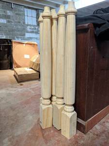 lot 5743 image: (5) Unfinished Wooden Chair Legs