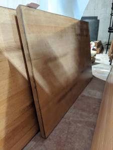 lot 5747 image: Sealed Butcher Block Wooden Table Top