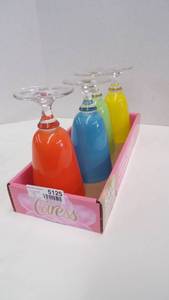 lot 5125 image: Colorful Parfait Glasses