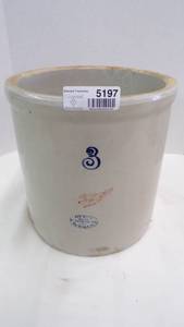 lot 5197 image: #3 Red Wing Crock Jar - Chips