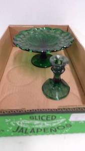 lot 5215 image: Forest Green Glassware
