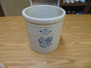 lot 5314 image: 3 Gallon Western Stoneware Crock