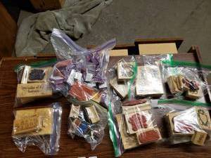 lot 2592 image: Big Lot of Rubber and Wood Stamps
