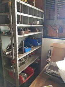 lot 5868 image: 6Ft Metal Shelf With Contents