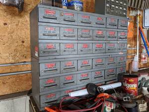 lot 5904 image: Equipto Parts Drawer, Contents Of Drawers Included