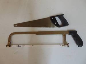 lot 5378 image: Handsaw and Hacksaw