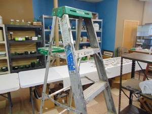 lot 5427 image: Werner Aluminum Ladder - 6 foot
