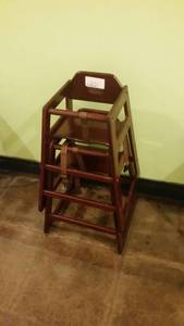 lot 42 image: (2) Wooden Highchairs