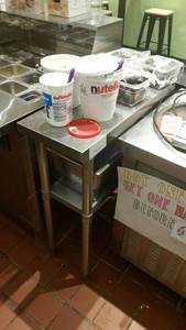 lot 47 image: stainless steel standing table