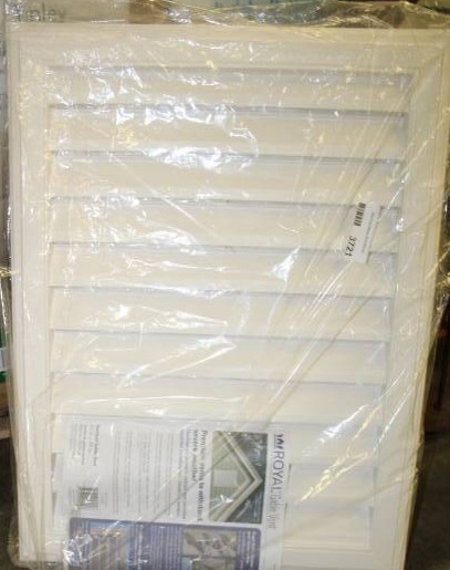 lot 3724 image: Royal 26-in x 20-in White Rectangle Plastic Gable Vent