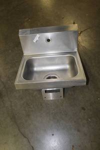 lot 4393 image: Stainless Steel Hanging Hand Sink