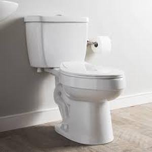 lot 4491 image: White WaterSense Dual Flush Elongated Chair Height 2-Piece Toilet