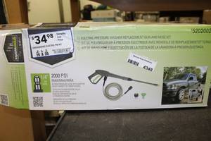 lot 4348 image: Greenworks 4-in 2000-PSI Plastic Pressure Washer Spray Gun Kit