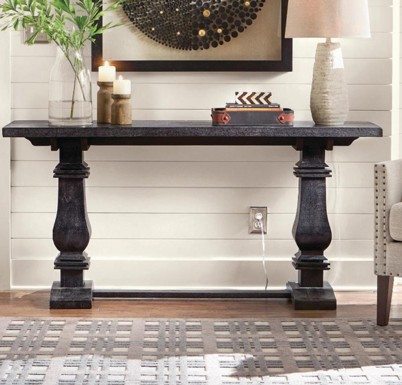 lot 2004 image: Aldridge Washed Black Console Table by Home Decorators Collection