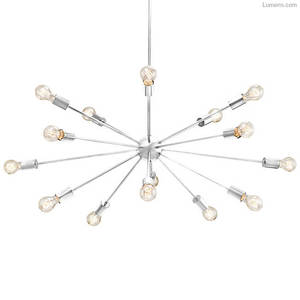 lot 2204 image: Justice Design Group Axion 15 Light 42 Wide Sputnik Chandelier