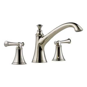 lot 2205 image: Brizo Baliza Deck Mounted Roman Tub Filler Trim Kit - Less Handles and Valve